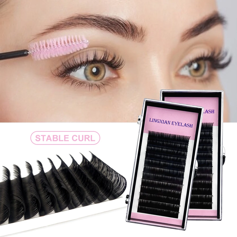 Ling Xian-Professional False Eyelash Extensions, Mink Lashes, Individual Lashes Supplies, Volume Fan, Eye Lashes, Wholesale