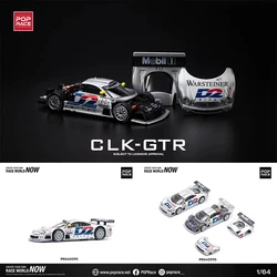 PreSale POP Race 1:64 CLK GTR C297 D2 Privat Diecast Diorama Model Collection Miniature Carros Toys