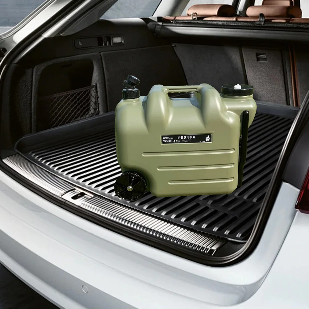 

Портативная тележка 28 л, большой резервуар для воды, ведро для кемпинга на открытом воздухе с краном и колесом, переноска для хранения воды в кемпинге для пикника, пешего туризма