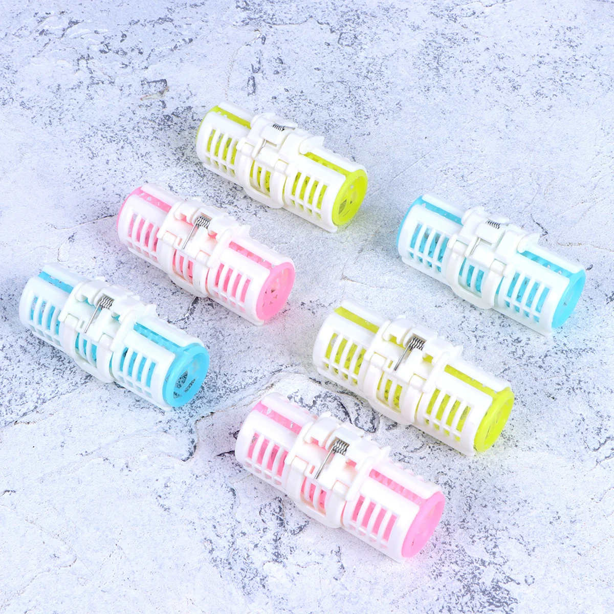 

6 Pcs Rollers Curling Self-holding Hairstyle Creative Hair Rollers Tools Plastic Creative Women Hairrollers Safe Durable