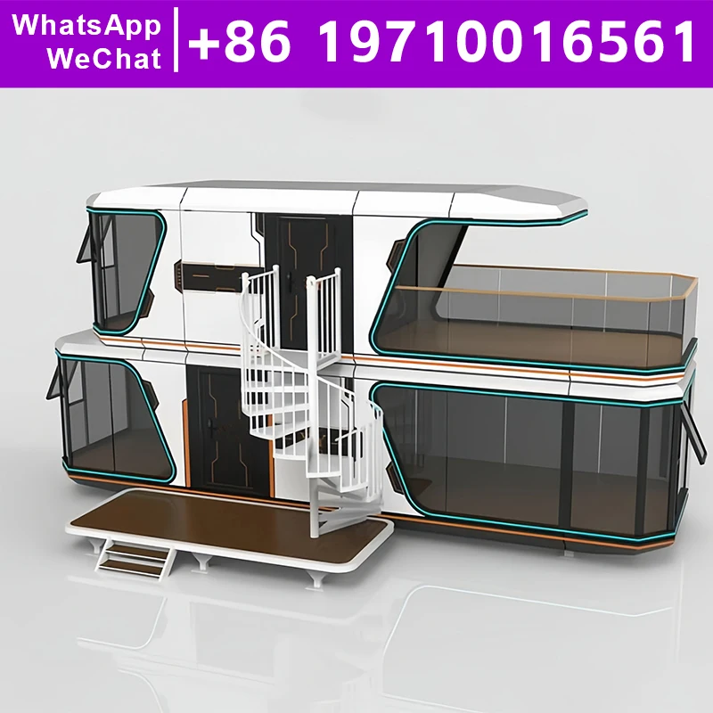 Armable House to Live Cheap Prefabricated Houses in Luxury Containers Space Capsule House Modular Container Office Building Tiny