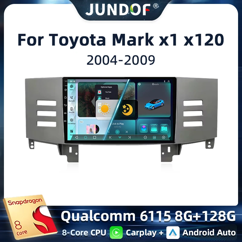 

Android 13 For Toyota Reiz Mark X 2005 -2009 Carplay Car Auto Radio Multimidia Player GPS Navigation Carplay Touch Screen WIFI