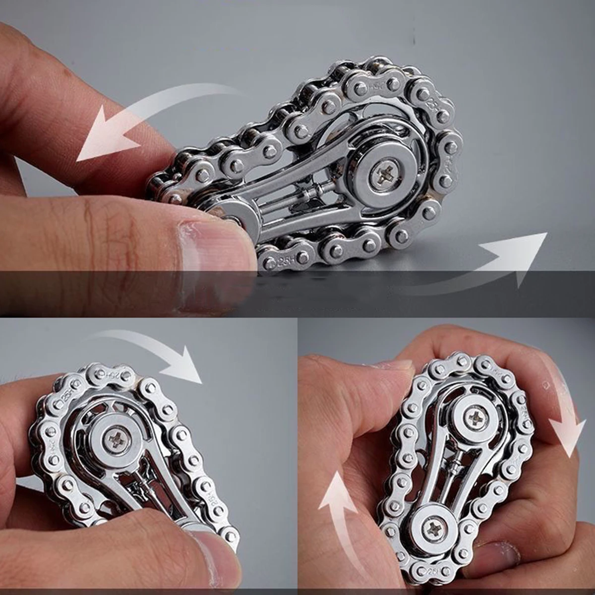 Fingertip Gyroscope Flywheel Adult Mechanical Decompression Handle Decompression Artifact Chain Rotating Gear Linkage