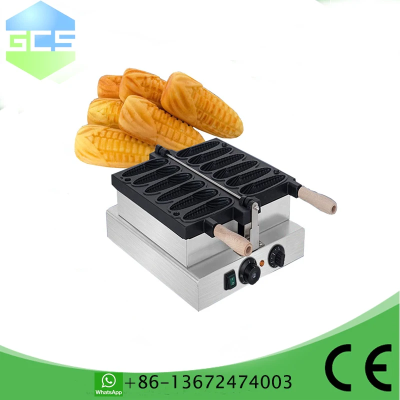 Commercial Corn shape waffle making machine 6 pcs commercial corn shape waffle stick machine