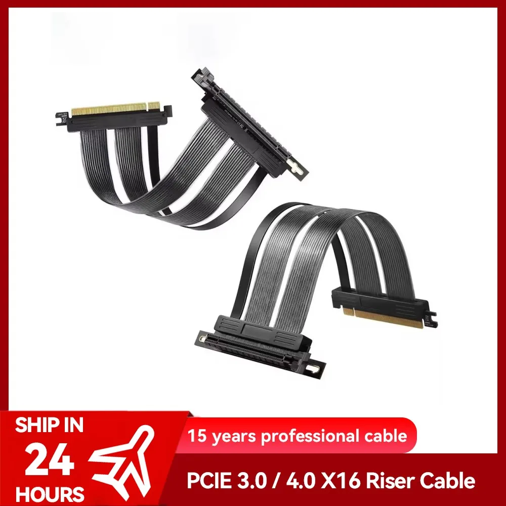 

Full Speed PCIE 4.0 16x Riser Cable Graphics Card Extension Cable PCI Express Port GPU Expansion Card Riser Shielded Extender