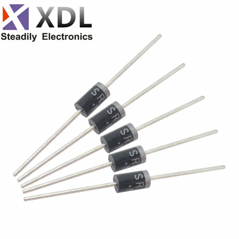 50PCS SCHOTTKY DIODE SR2100 2A 100V DO-15 DIP