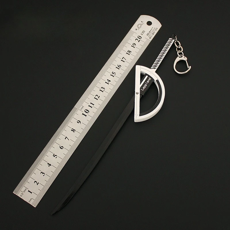 22cm/8.66in płynący pies metalowy model broni zabawka miecz ze stojakiem wystawowym kolekcja ozdób pulpit prezenty urodzinowe dla chłopca Prop