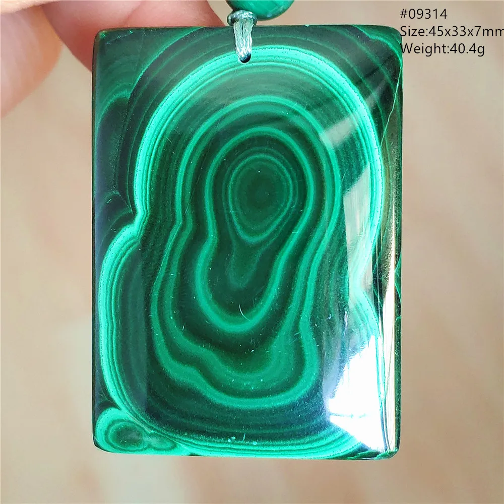 Natural Green Chrysocolla Pendant Jewelry Malachite Necklace Rectangle Men Women Gemstone Eye Malachite Fashion GIft AAAAAA