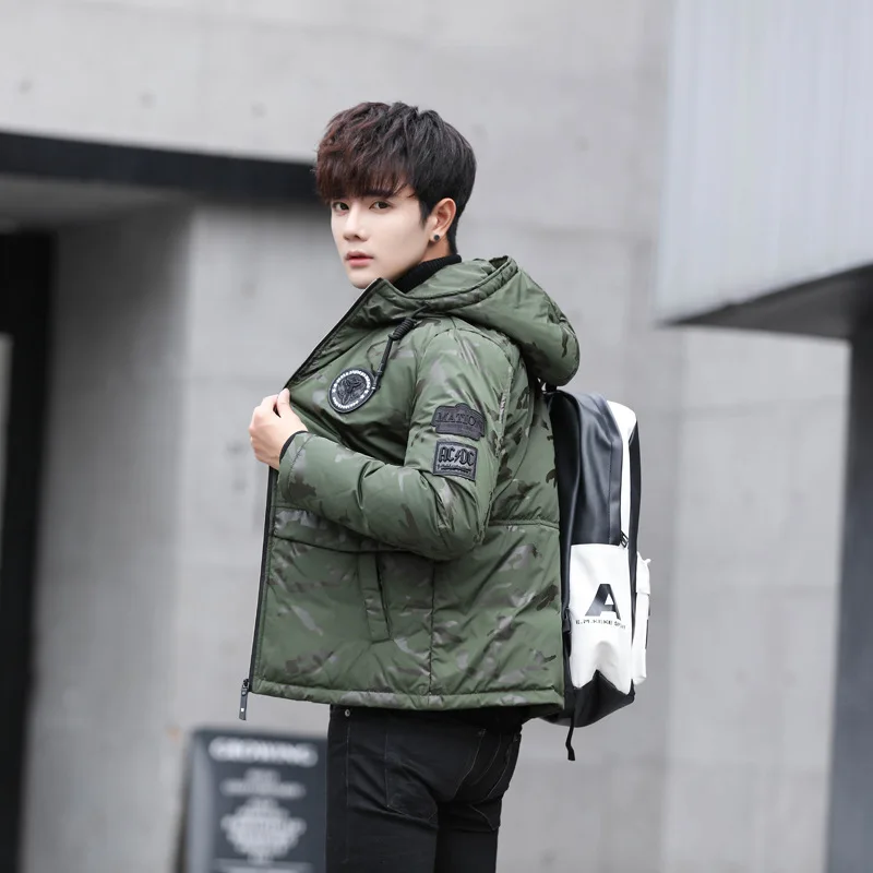 Men's Down Jacket Winter Parkas Jacket Men Windbreaker White Duck Down Snow Down Parkas Hooded Thicken Warm Jackets Overcoat Men