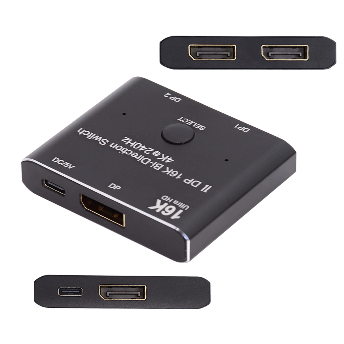 

DP DisplayPort 2.0 Bi-Direction 2x1 Switch Splitter Selector Hub Support HDCP SST Extended 16K@60hz 4K@240hz Convertor