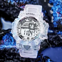 YIKAZE Digital Man Wristwatches Luminous Chronograph Military   Watch for Men Outdoor Sports Waterproof  Men's LED Watches