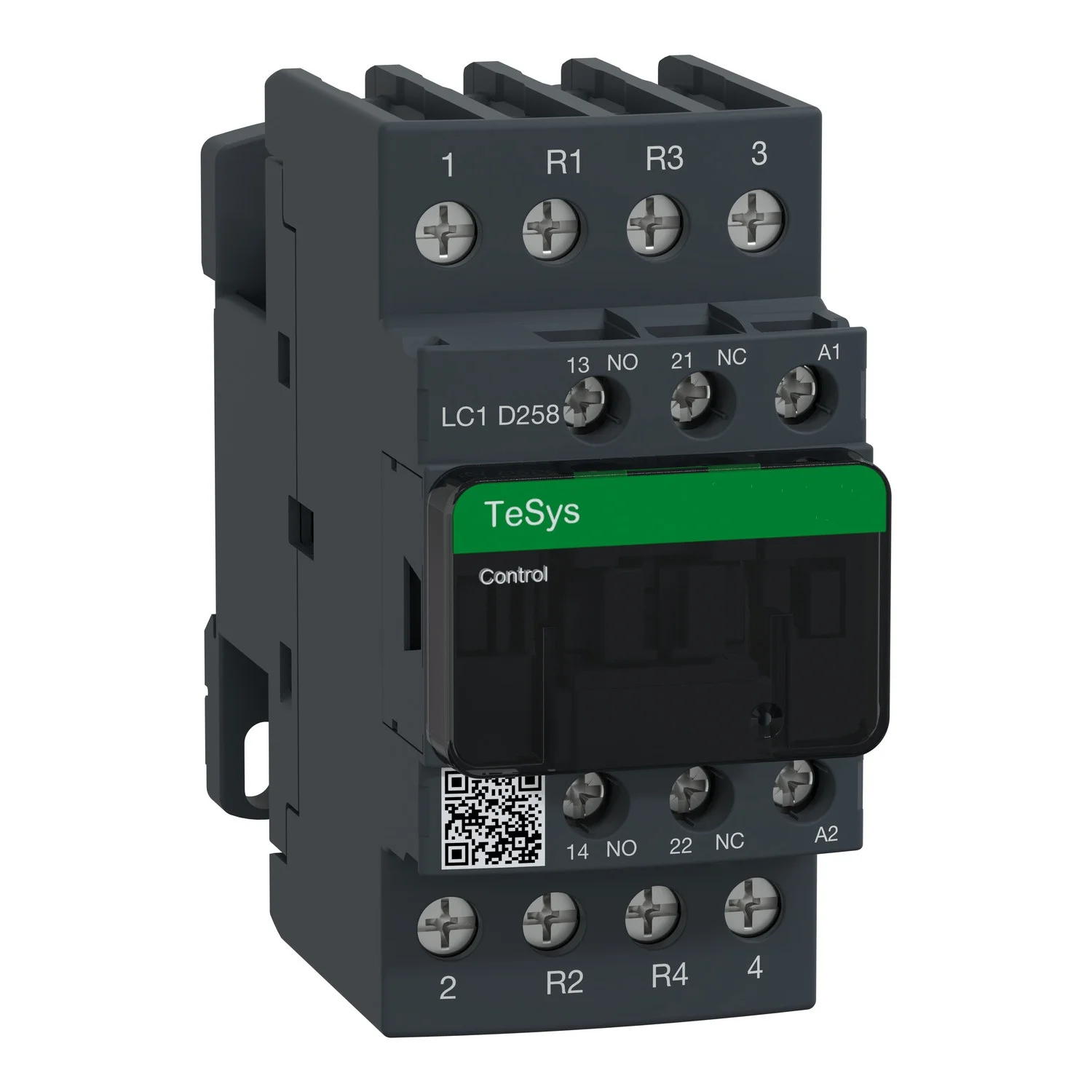 

Контактор LC1D258 LC1D258Q7 LC1D258Q7C — 4P (2 NO + 2 NC) — AC-1 — = 440 В 40 А — катушка переменного тока 380 В