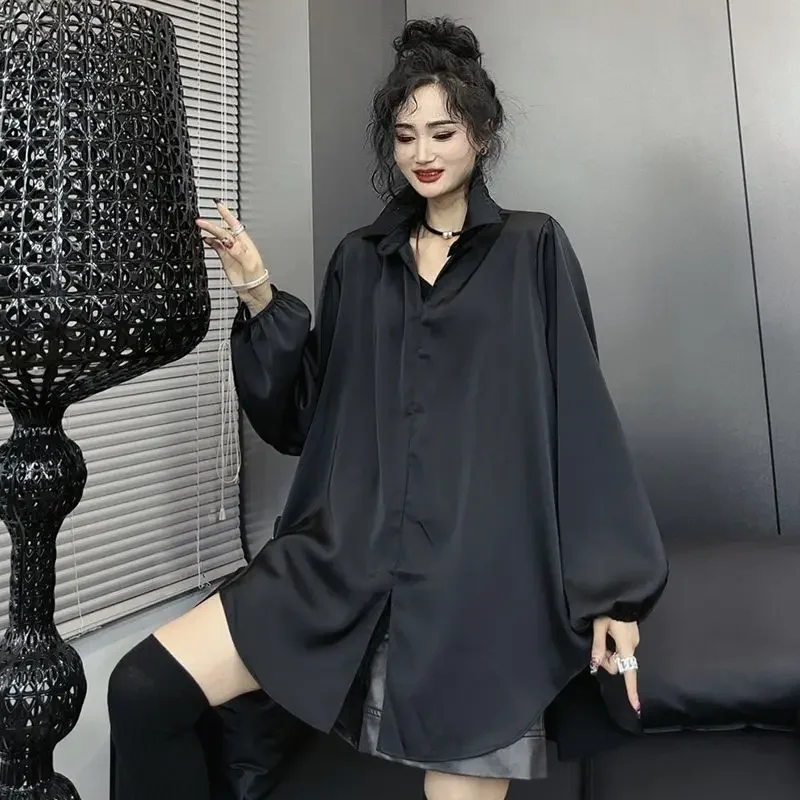 Korean Version Long Sleeved Autumn and Winter Shirt Autumn Fashion Retro Loose Western Style Casual Versatile Design Top