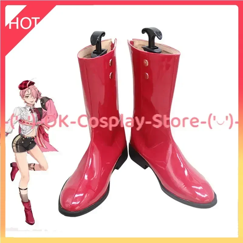 

[Сделано на заказ] Game Nu: Carnival Aster, туфли для косплея, туфли из искусственной кожи на высоком каблуке, карнавальные красные ботинки на Хэллоуин, реквизит для косплея