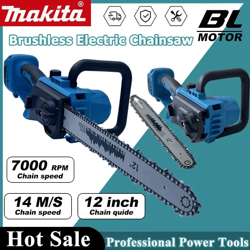 

Makita 12IN GardenTrimming Electric Chain Saw Cordless Wood Cutting Electric Saw Cordless Pruning Chain Saws For 18 Battery