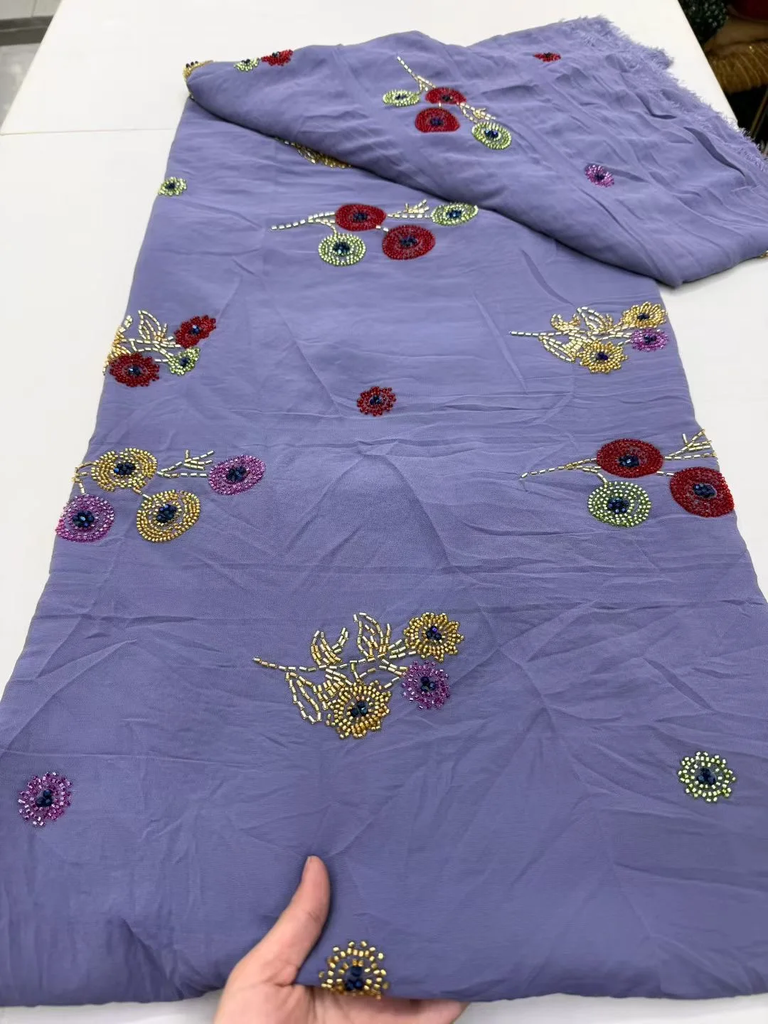 

African Fabrics 2025 Austria Embroidered Fabrics African Fabric Lace High Quality 5 Yards Voile Lace Ening Dress Sewing 1238-1