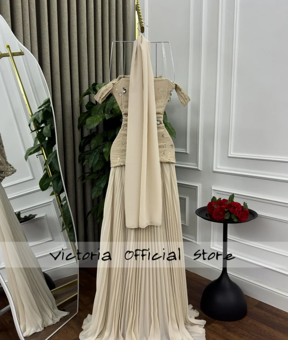 Gitter Vestidos de noche de Dubai de manga tres cuartos 2025, vestido de novia hasta el suelo, vestido de fiesta, vestido formal personalizado