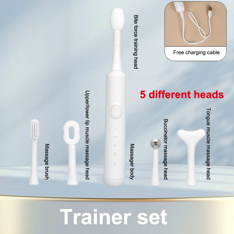 Electric Tongue Muscle Training Recovery Device Tongue Mouth Muscle Training Massage Tools With Massage Replacement Heads·