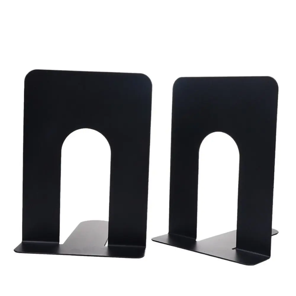 

Desktop Organizer L-shaped Desk Bookends INS Display Iron Book Stand Simple Durable Book Support Rack School Office
