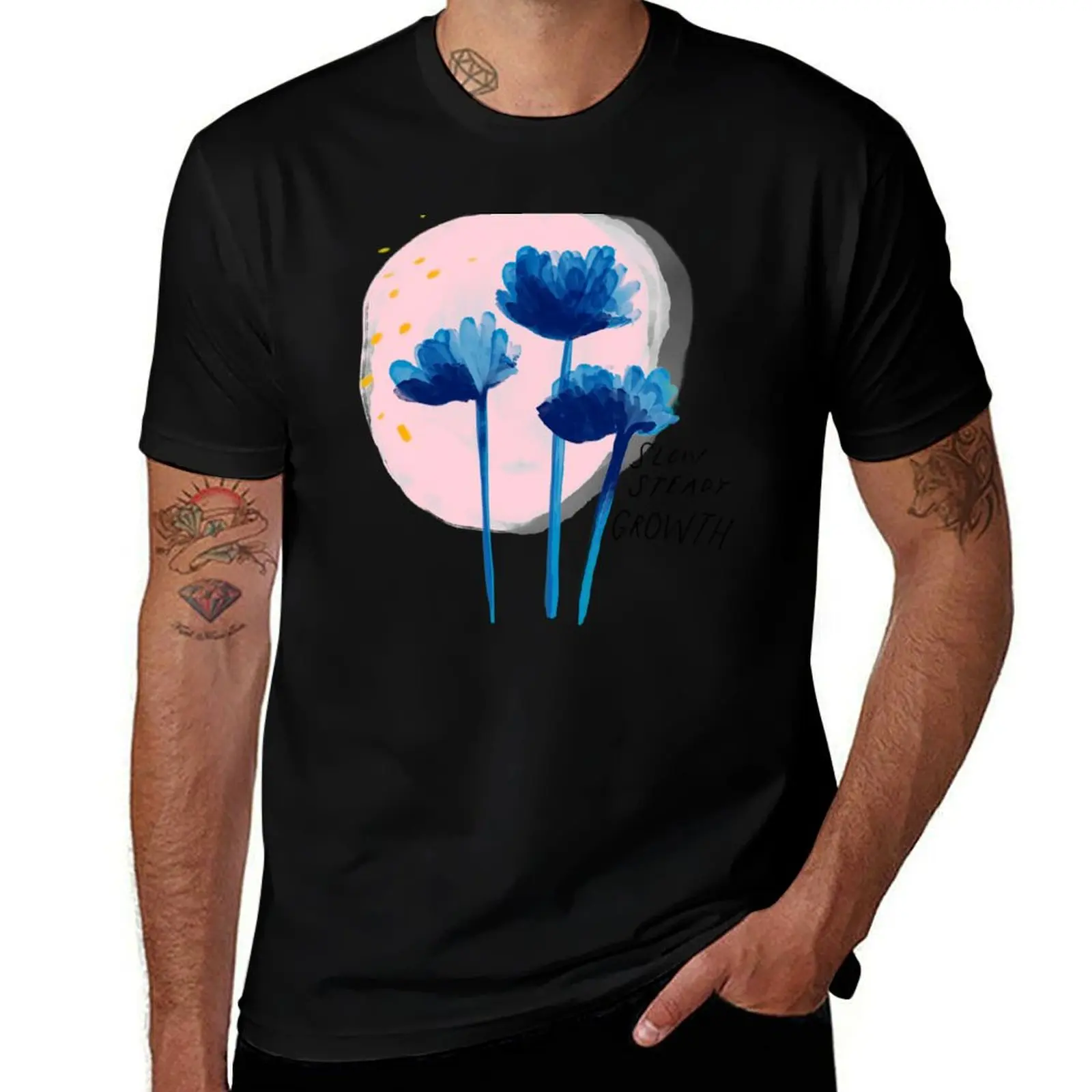 

Slow Steady Growth T-Shirt oversizeds baggy shirts mens graphic t-shirts funny