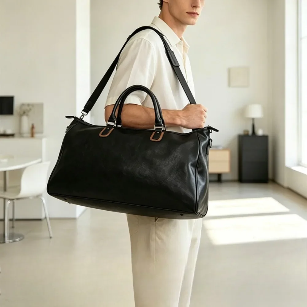 Handbag Men's Large Capacity Luggage Men's High-end Business Oblique Span Short-distance Business Travel Bag