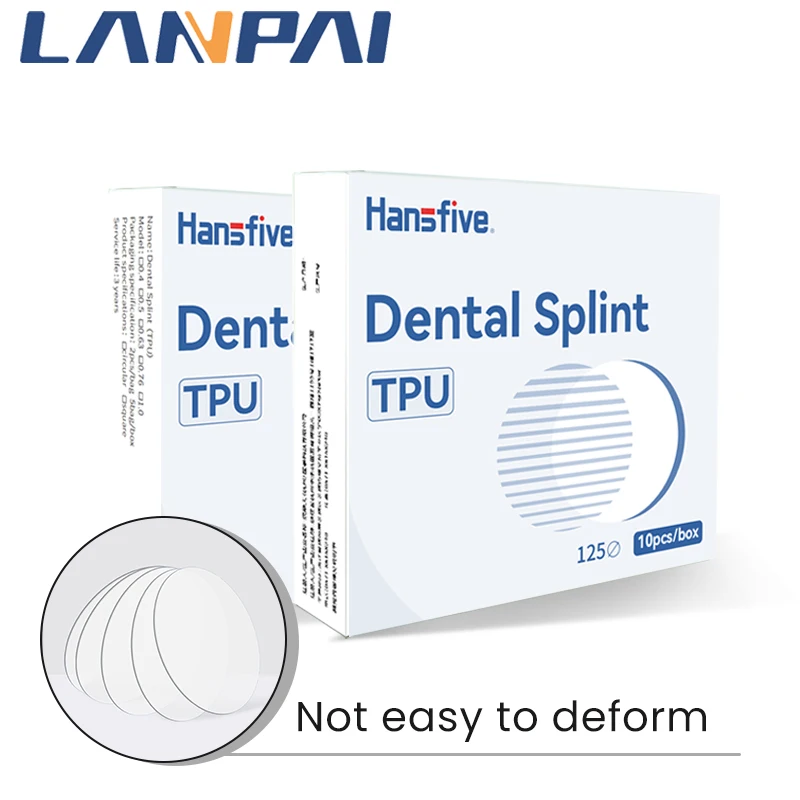 10pcs/Box Dental Circular Lab Orthodontic Splint Thermoforming Foil Tpu Material High Transparency Dentist Tools