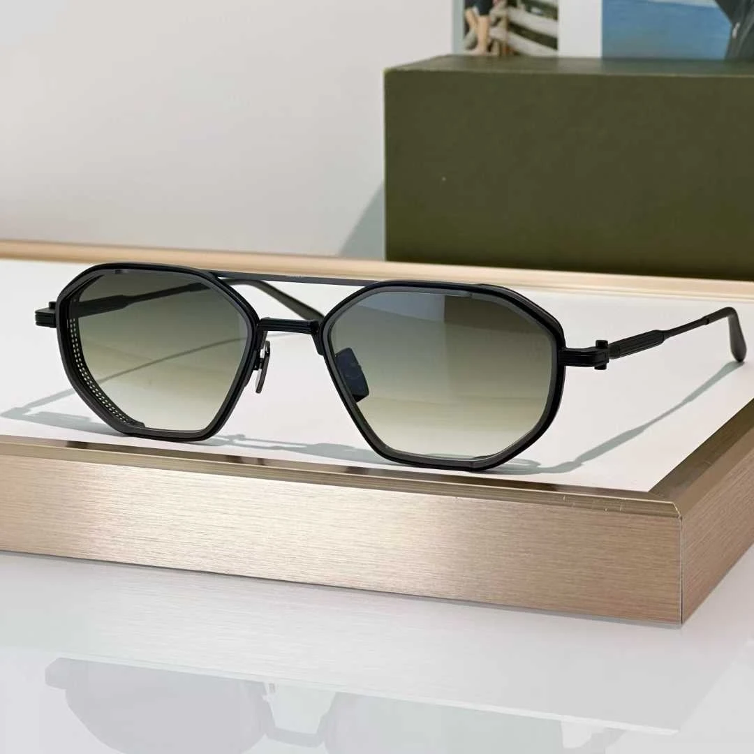 

Punk Fashion Trend Luxury Vintage Sunglasses AKS-508 Ultralight Titanium UV400 Retro Polygon Pilot Style Unisex 3A+ Top Quality