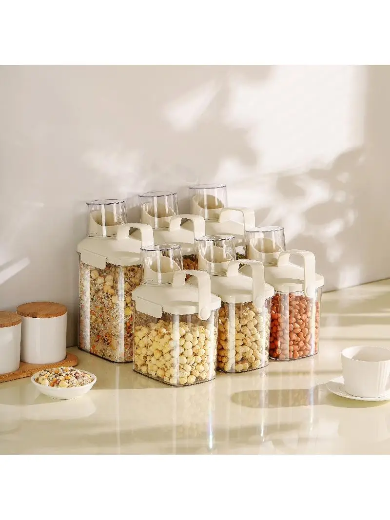 

Creative Design Food ade Sed Storage Box Durable Plastic Kitchen Storage Container for Dry Goods Moisture Proof