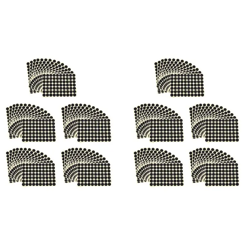 n35r-10set-19mm-circles-round-code-stickers-self-adhesive-sticky-labels-black