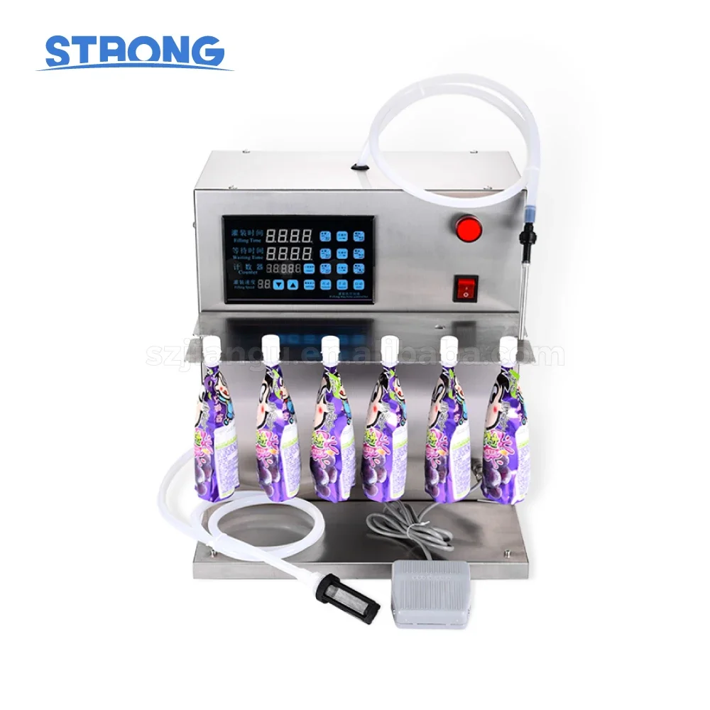 Small Liquid Filling Machine Desktop Stand-Up Pouch Quantitative Pump, Nozzle Pouch Ketchup Jelly Juice Salad Dressing