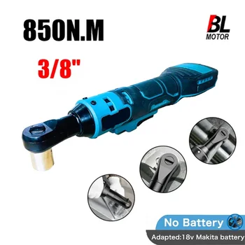 850cordless cordless ratchet wrench 3/8'' electric rechargeable screwdriver removal screw nut for Makita 18V battery car repair tools