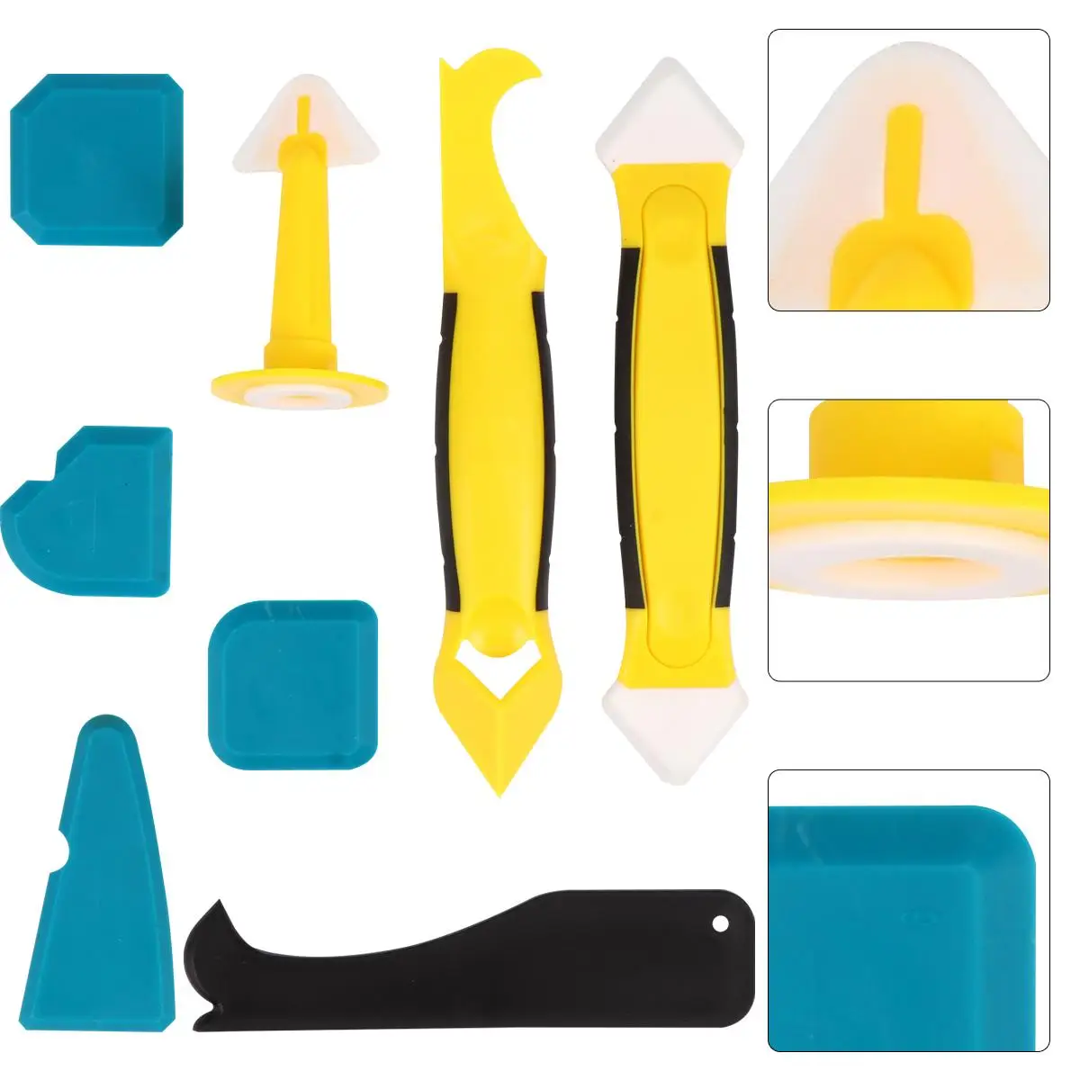 

8pcs Sealant Remover Tools Set for Kitchen Bathroom DIY Works Silicone Acrylic Resin Glue Spatula Caulking Tool Practical Design
