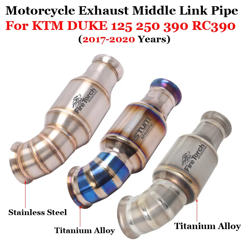 

For KTM 390 125 250 DUKE RC390 2017-2020 Motorcycle Exhaust Pipe Escape Moto Modified Muffler Middle Link Pipe Connection Tube