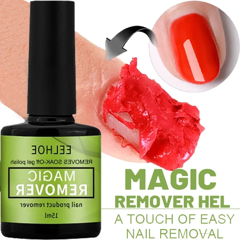 Dissolvant rapide magique de vernis à ongles, dissolvant UV propre, dégraissant de trempage, couche de manucure, enlèvement d'art d'ongle semi-permanent, outil d'ongle, 3 minutes