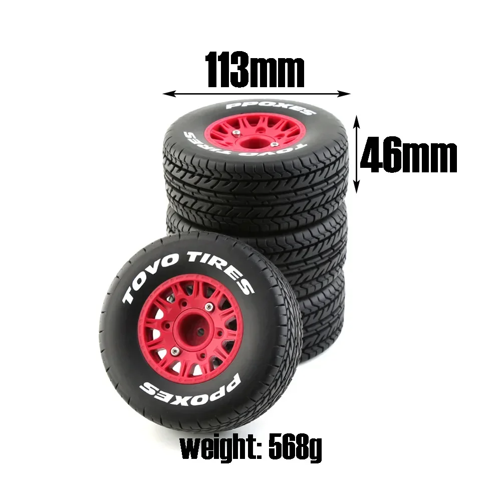 

4pcs RC Model Car Rubber Tires & Wheel for 1/8 1/10 Scale RC On Road Car HSP Sonic 94102 GT LC RACING PTG-2 Tamiya TT02