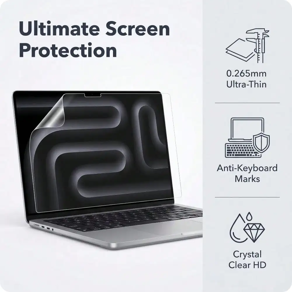 แพ็ค 5 ชิ้นสำหรับ MacBook Pro  - Matte Anti Glare Screen Protector บทวิจารณ์และราคา
