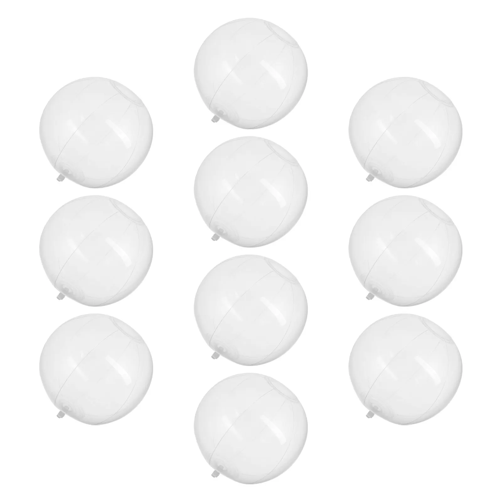 10Pcs Inflatable Clear Transparent Beach Ball Summer Outdoor Pool Party Games Swim Ball DIY Decoration Party Games