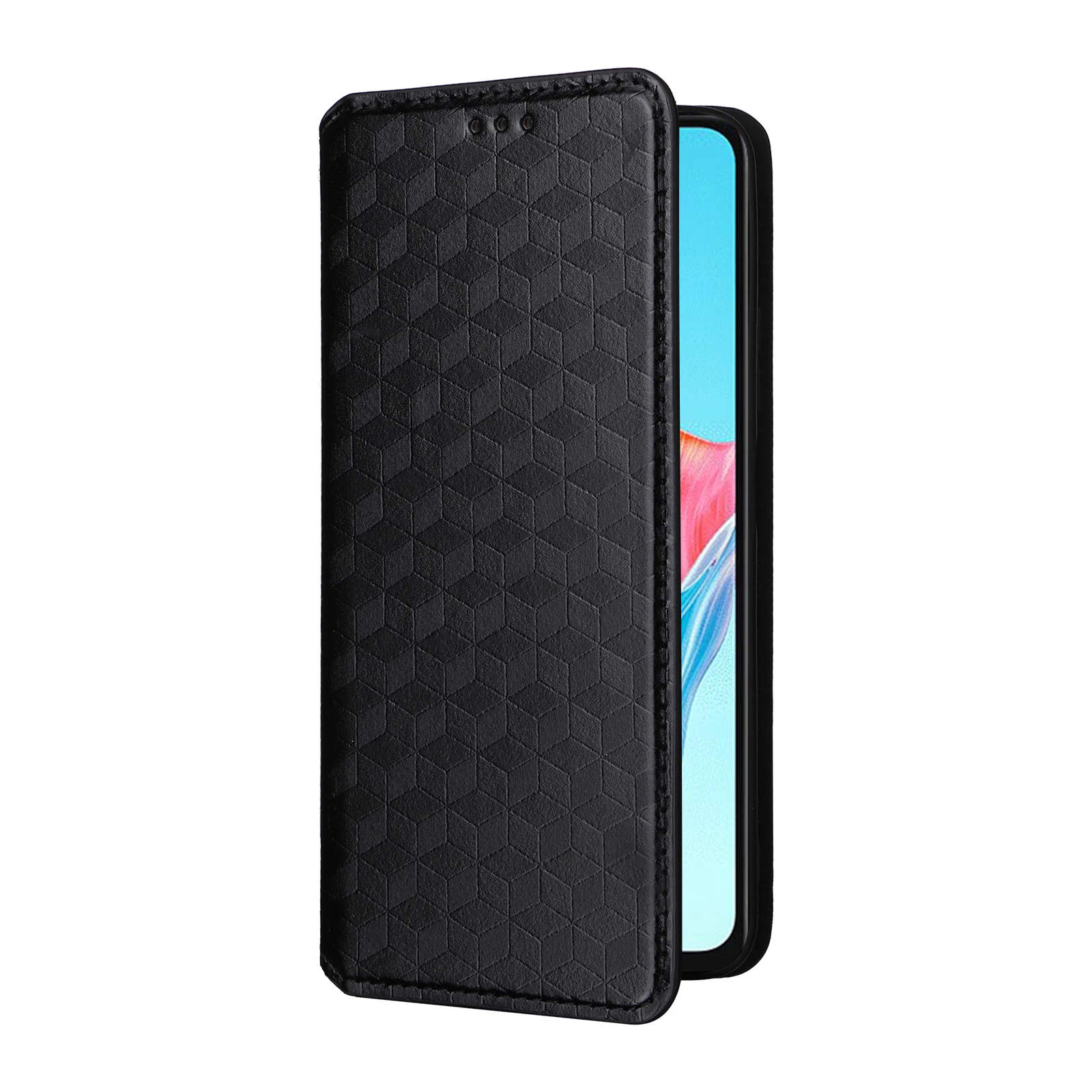 Flip Leather Cover For Oppo A38 A17 A17k A18 A55s A57 4G 5G Magnetic Skin Three Dimensional Pattern Card Slot Wallet Phone Case