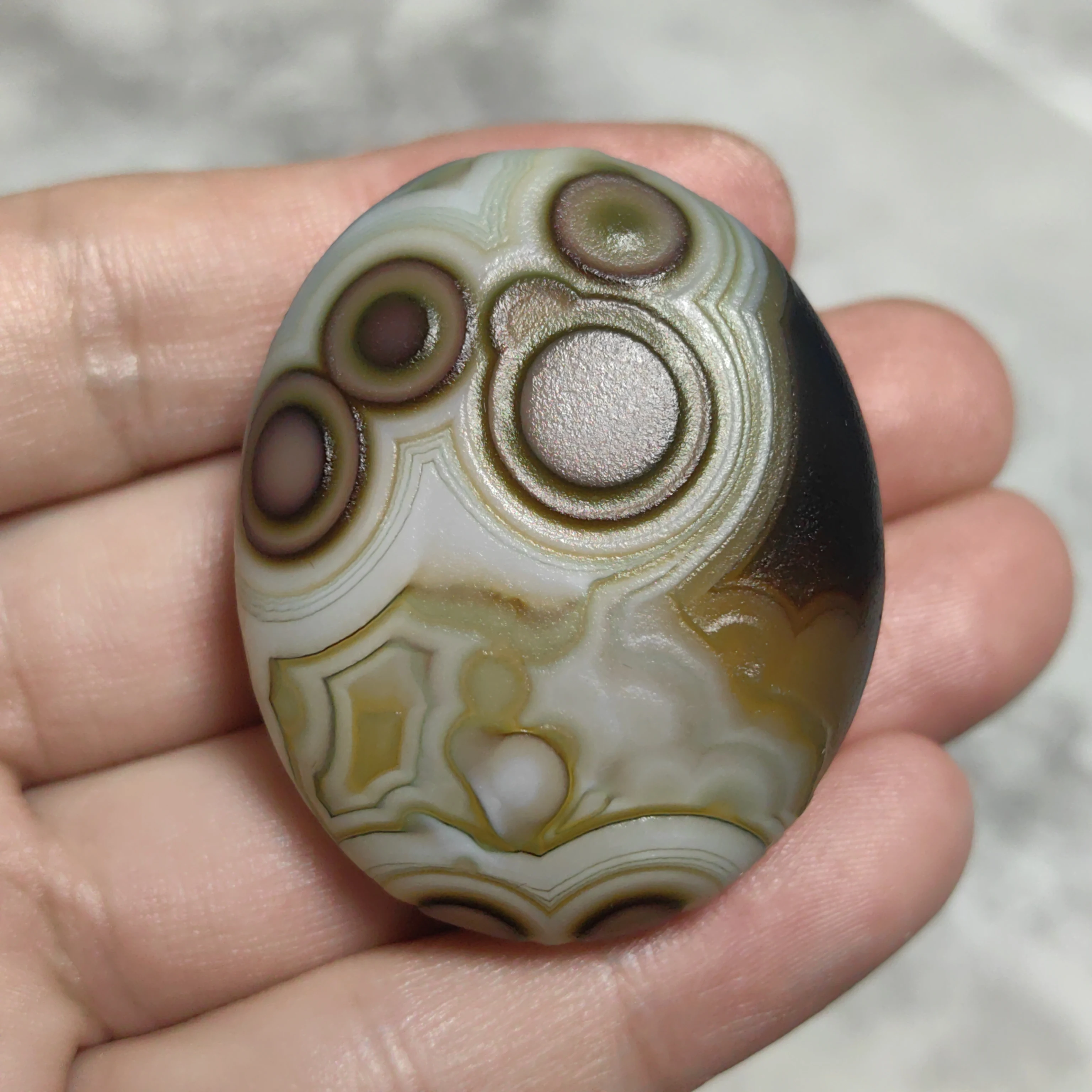 Pure Natural Divine Eye Agate Gobi Meditation Stress Relief Against Negativity Good Luck Attract Wealth Jewelry DIY Decoration
