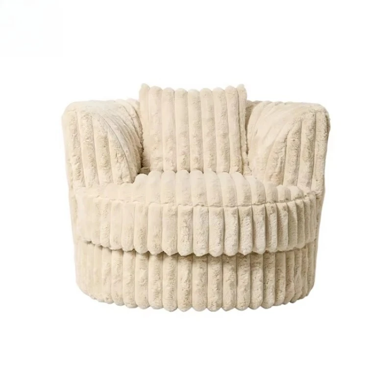 High-density foam flannel 360 ° rotating comfortable single sofa armchair