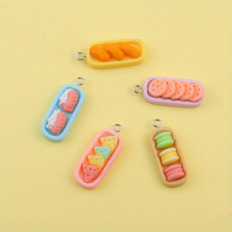 10 قطع محاكاة لطيف الغذاء السوشي الراتنج سحر DIY يدويا مجوهرات اكسسوارات صنع للأقراط جراب هاتف الديكور #4