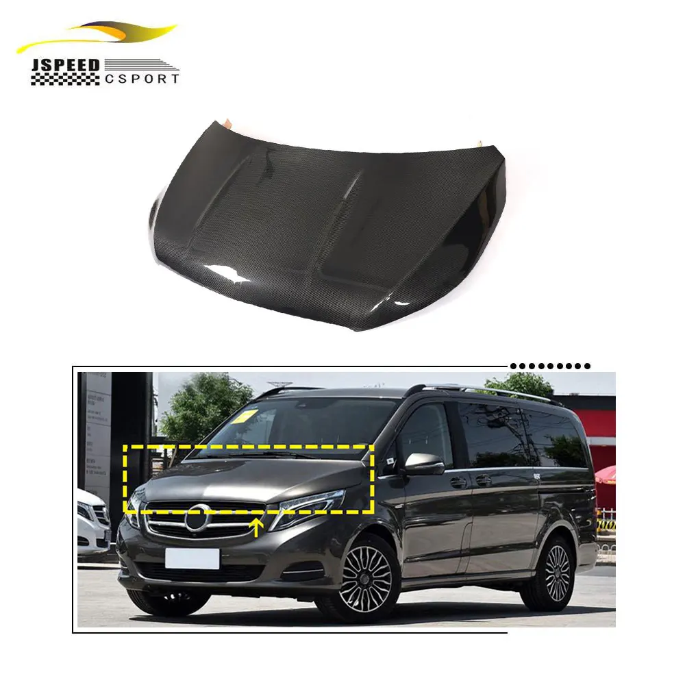 

Suitable for Mercedes-benz V-type W447 2015 2019 Dry carbon fiber engine hood