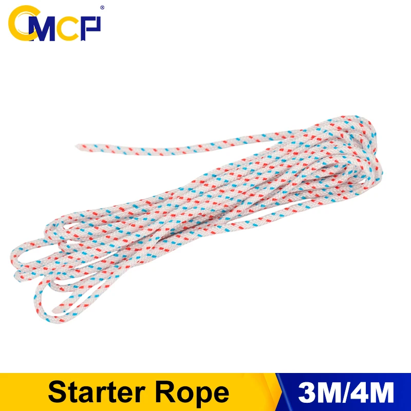 CMCP 1pc 3mm/4mm*3m Pull Start Cord Nylon Starter Rope For Lawn Mower Engine Parts Garden Tools
