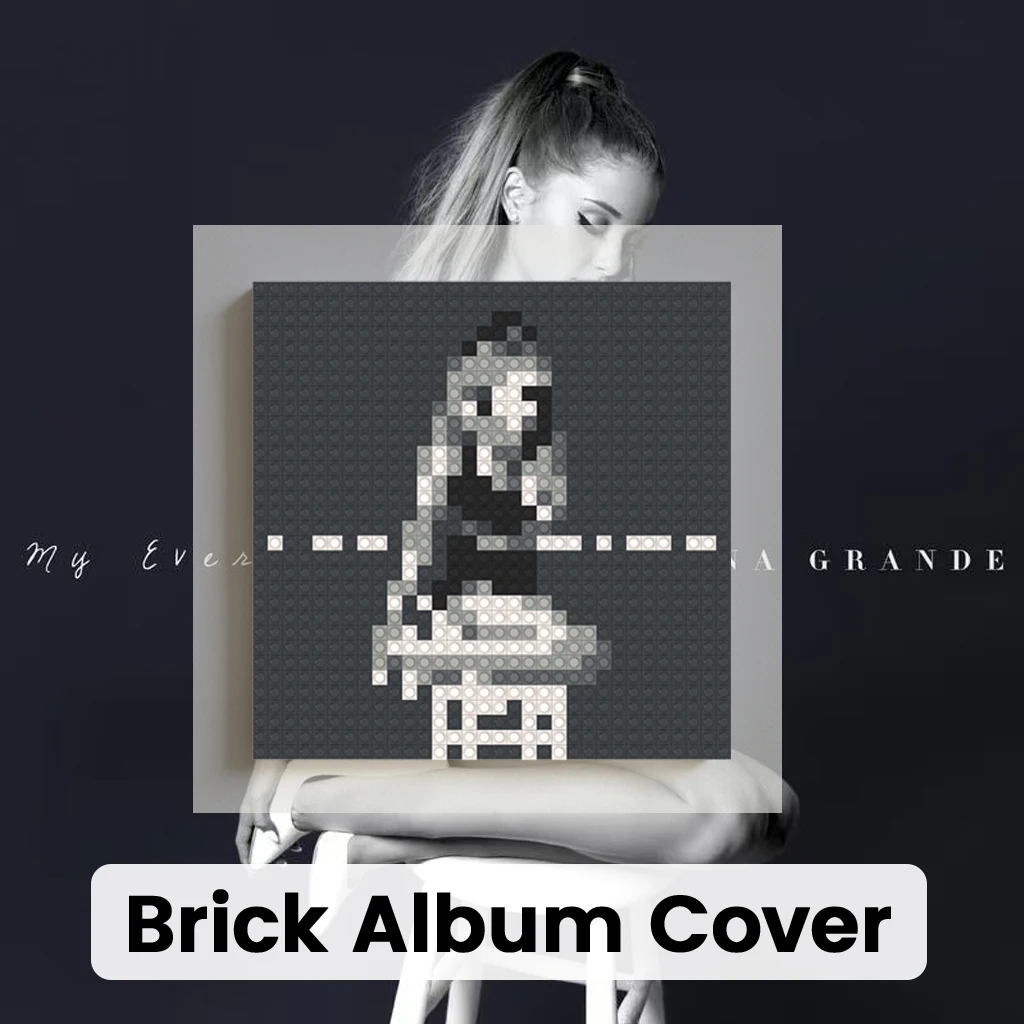 

Pop Singer A-Ariana G-Grande Poster Printing Music Album Cover Pixel Brick Mosaic Art Building Blocks DIY Wall Art Home Decor