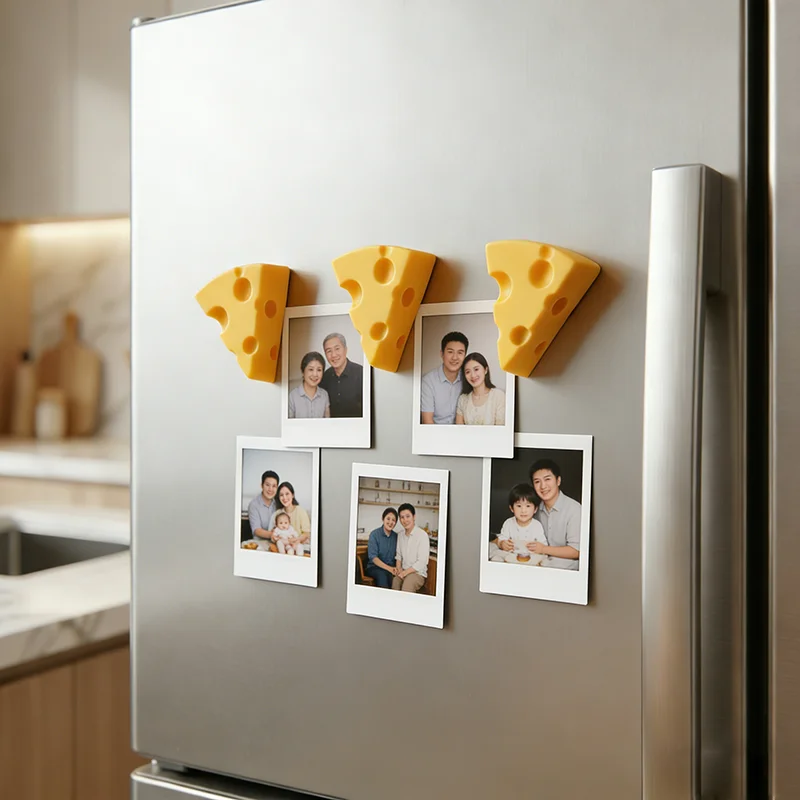 

BOLTIFY Push pin Office Strong DIY Magnets Cheese shape Fridge Whiteboard Neodymium Magnets Cheese shape Magnetic Tools 10Pcs