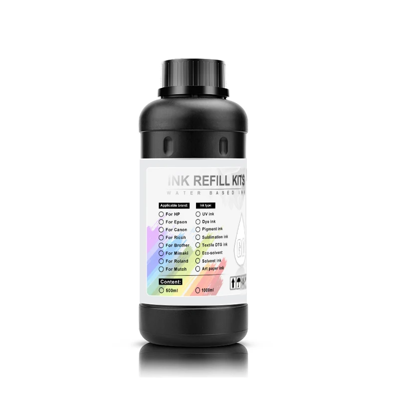 CFINK 500ml Hot Stamping Varnish UV DTF Gloss For Epson L800 L805 R1800 R1900 1390 UV Modified Printer UV DTF Gold Printing