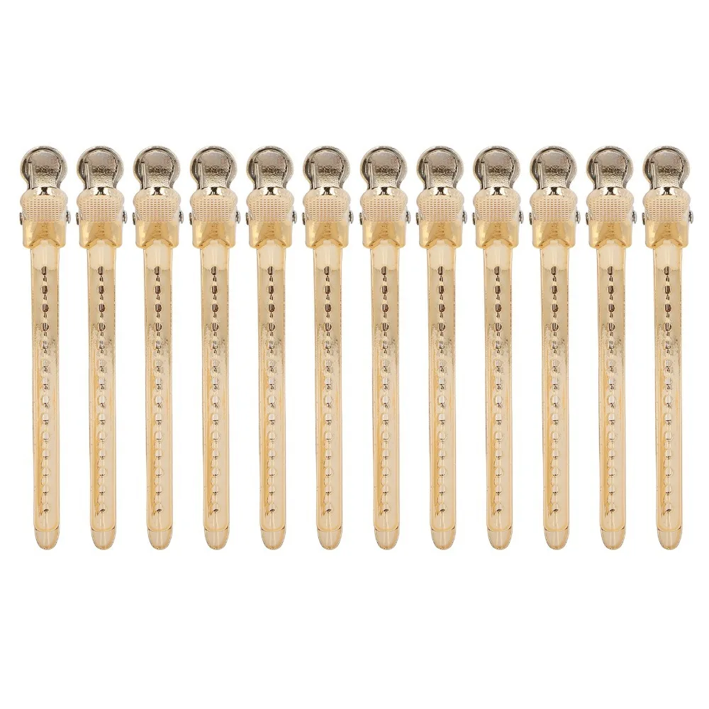 12pcs Lightweight Duck Billed Hair Clips Non Slip Metal Material Alligator Hair Clips Durable Professional Hair Sectioning Clips