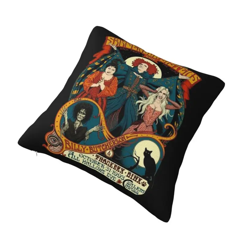 Custom Hocus Pocus Halloween Sanderson Sisters Throw Pillow Case Modern Cushion Cover Square Pillowcase