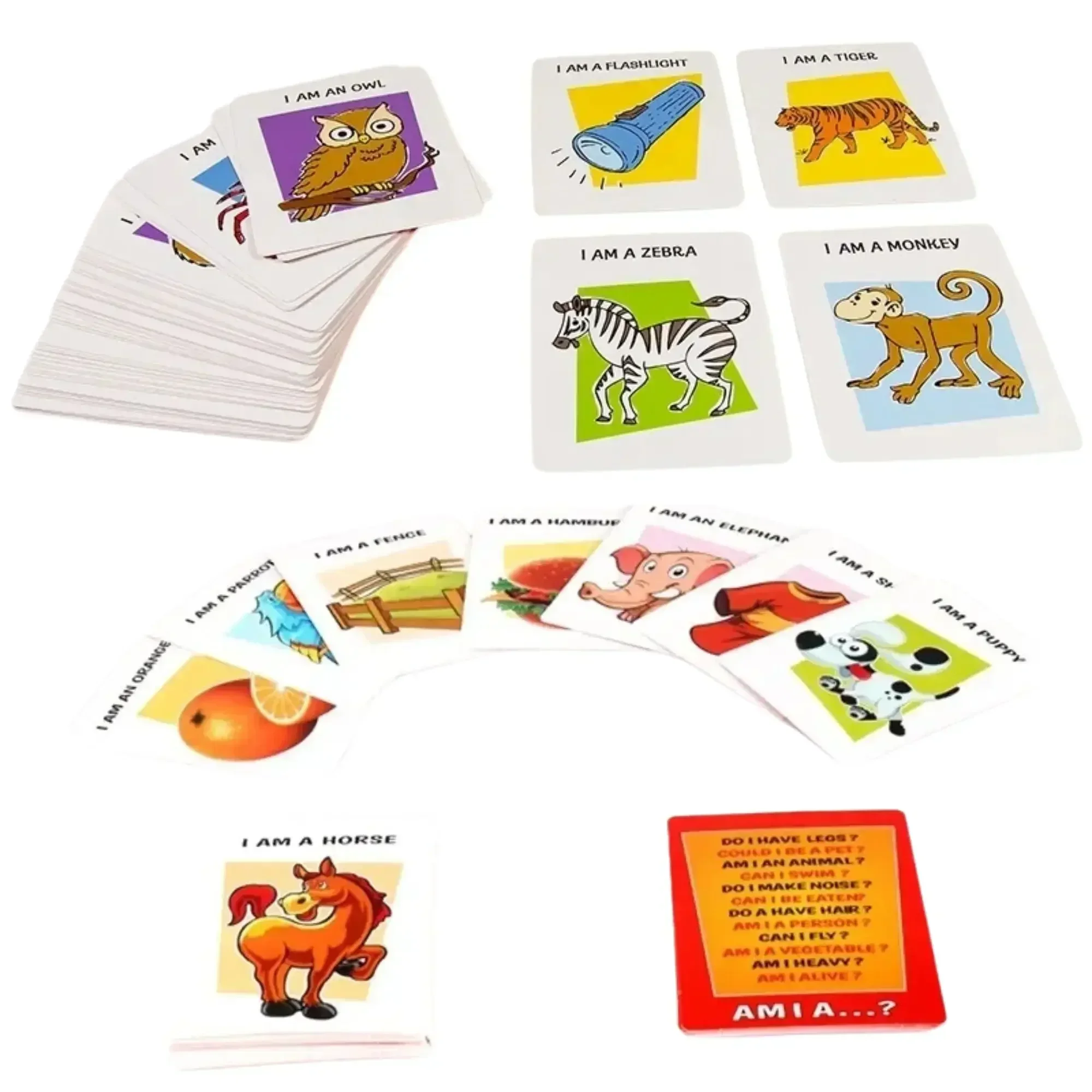 Funny Cards Board Game Toy Guess Who I Am Game Family Party Game Parent-Child Interactive Educational Board Game Birthday Gifts