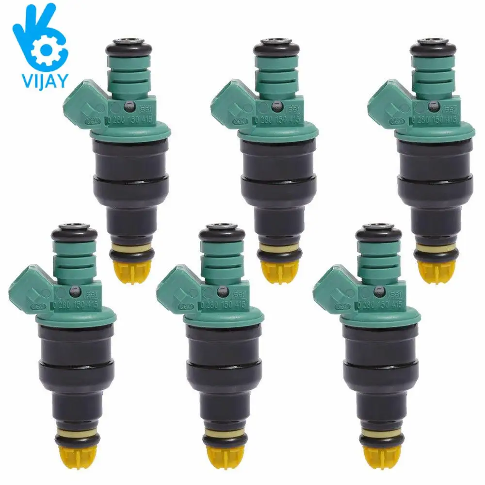 

6Pcs Bosch Fuel Injectors 0280150415 FJ292 for BMW 323i 325i 525i M3 Flow Matched Car Accessories